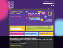 Tablet Screenshot of nationalbingo.co.uk